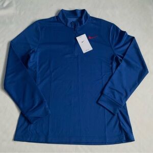 Nike Dri-Fit‎ Running Top Womens Long Sleeve 1/4 Zip Teal Activewear Size S